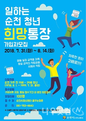 일하는 순천청년 희망통장 포스터(순천시제공)