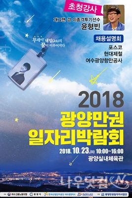 2018 광양만권 일자리박람회 포스터(광양시제공)