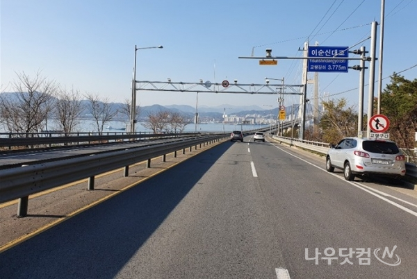 이순신대교 구간단속 조정 변경 시행(광양시제공)