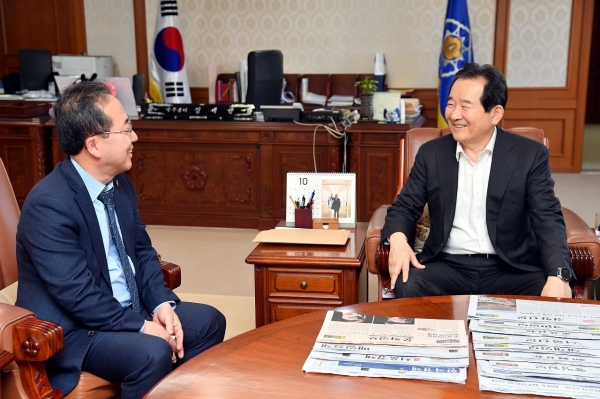 허석 순천시장 정세균 국무총리 면담(순천시 제공)