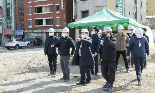 순천시, 신청사 건립현장 점검(순천시제공)