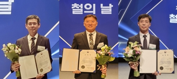 광양제철소 임직원들 철의 날 산업통상자원부 장관 표창(광양제철소 제공)